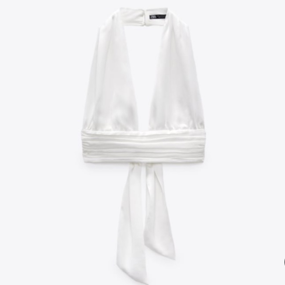 COPY - Satin Halter Crop Top